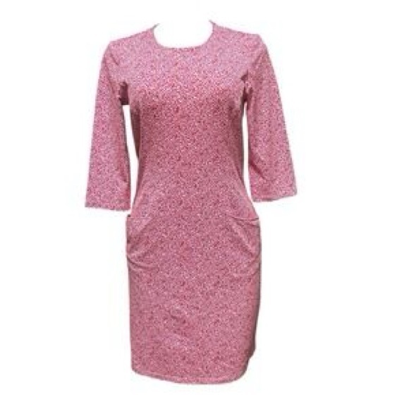 J. McLaughlin Dresses & Skirts - J. McLaughlin Catalina Cloth Pink 3/4 sleeve Dress